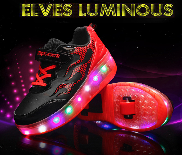 Cross-Border Foreign Trade Supply Light-Emitting Children's Heelys Two-Wheel Skate Shoes Boys' Automatic Model Skates Factory Wholesale Cross-Border Foreign Trade Supply Light-Emitting Children's Heelys Two-Wheel Skate Shoes Boys' Automatic Model Skates Factory Wholesale