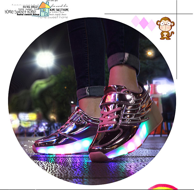 Amazon AliExpress Supply Luminous Heelys Single Wheel Skate Shoes Double Wheel Skates Wings Light Shoes K02 Amazon AliExpress Supply Luminous Heelys Single Wheel Skate Shoes Double Wheel Skates Wings Light Shoes K02