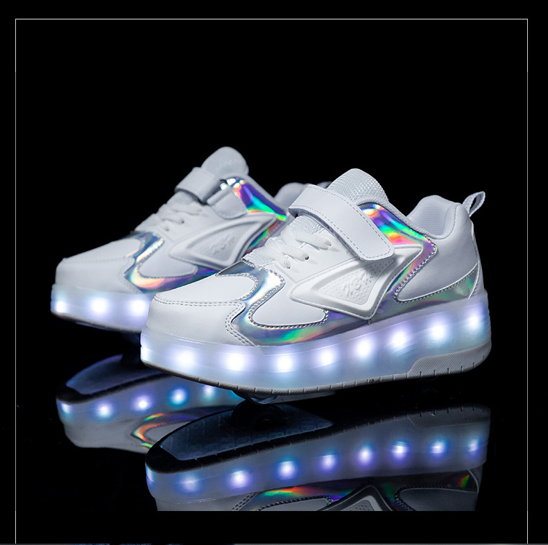 Cross-Border Live Supply New Children's Luminous Two-Wheel Heelys Adult Light Shoes Skate Shoes Men and Women Skates Cross-Border Live Supply New Children's Luminous Two-Wheel Heelys Adult Light Shoes Skate Shoes Men and Women Skates