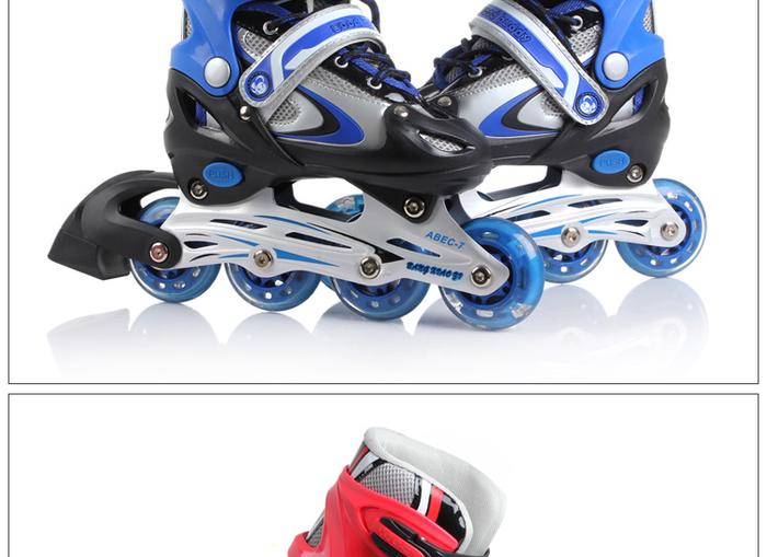Skates bar buckle two-tone lace roller series Skates bar buckle two-tone lace roller series