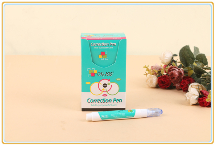 The student USES correction fluid without mark quick dry correction fluid pen.