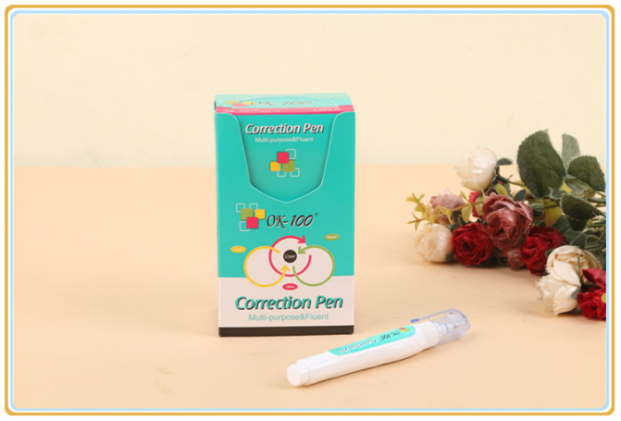 The student USES correction fluid without mark quick dry correction fluid pen.