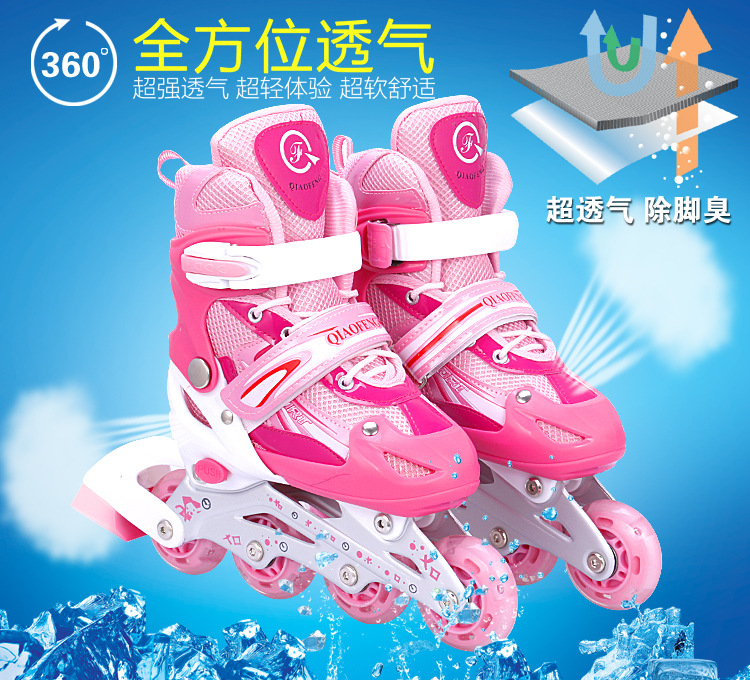 New Pu8 Wheel Speed Skating Full Flash Inline Skating Shoes for Boys and Girls the Skating Shoes Adult Roller Skates Factory Wholesale