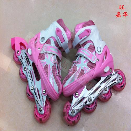 Adult male and female children skates skates adjustable shoe shoes single row