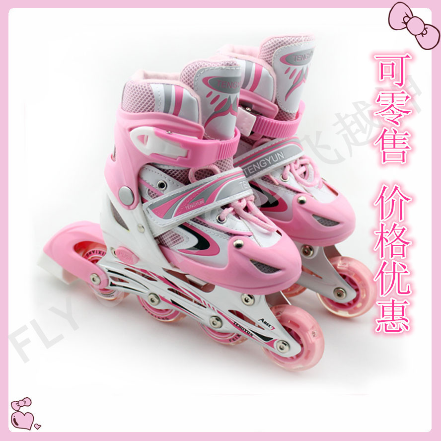 Fly god manufacturers direct children &#039;s roller skates roller skates set adjustable single row