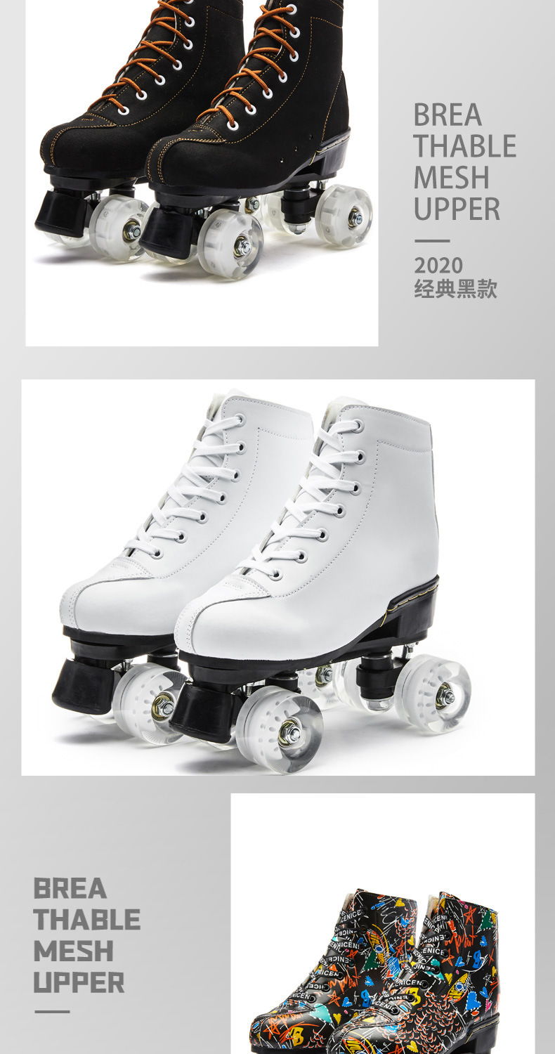 Foreign Trade Amazon Skates Adult 2021 New Double Row Four-Wheel Full Set Color Flash Roller Skating the Skating Shoes Foreign Trade Amazon Skates Adult 2021 New Double Row Four-Wheel Full Set Color Flash Roller Skating the Skating Shoes