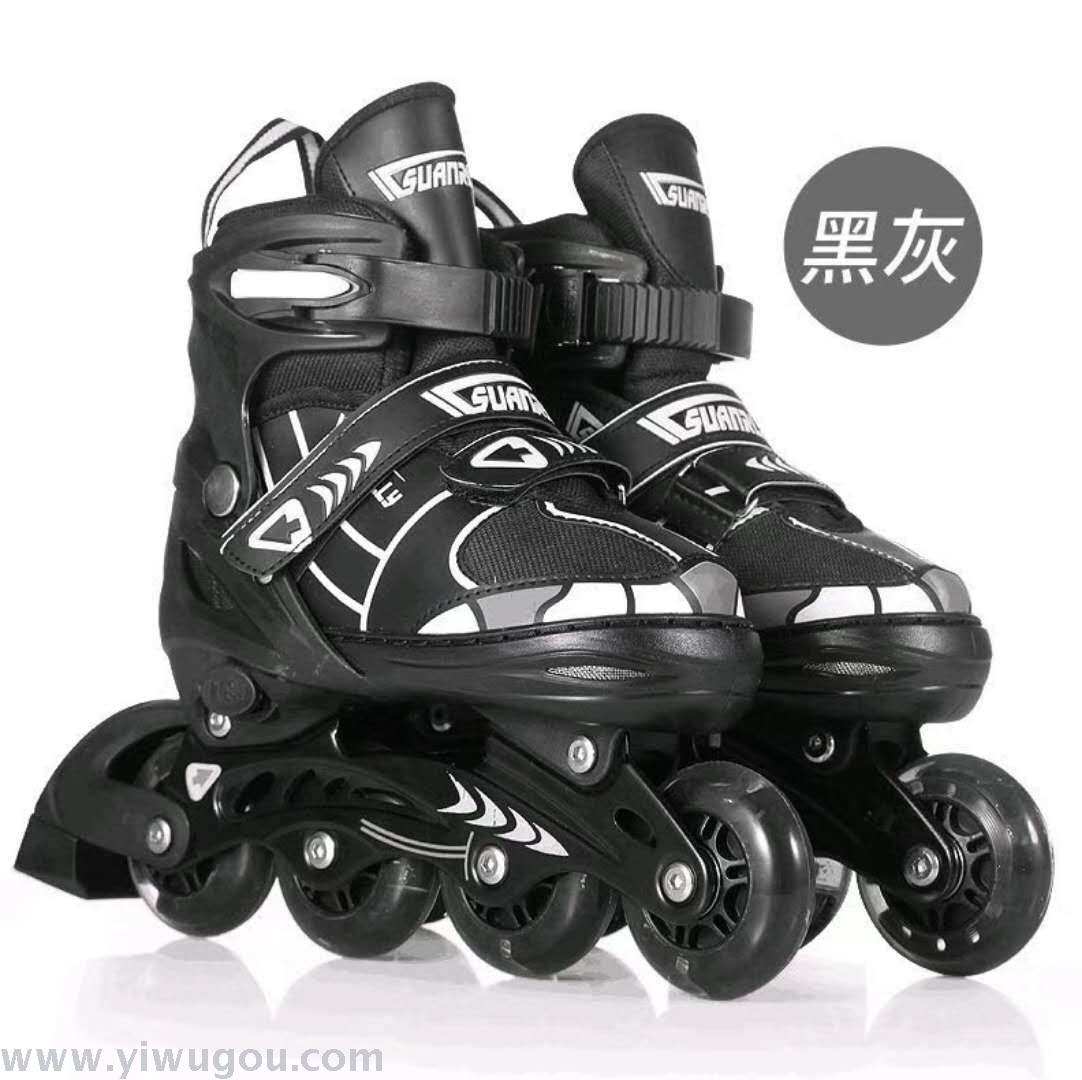 2018 new flash roller skates children's roller skates high impact pu wear wheel.