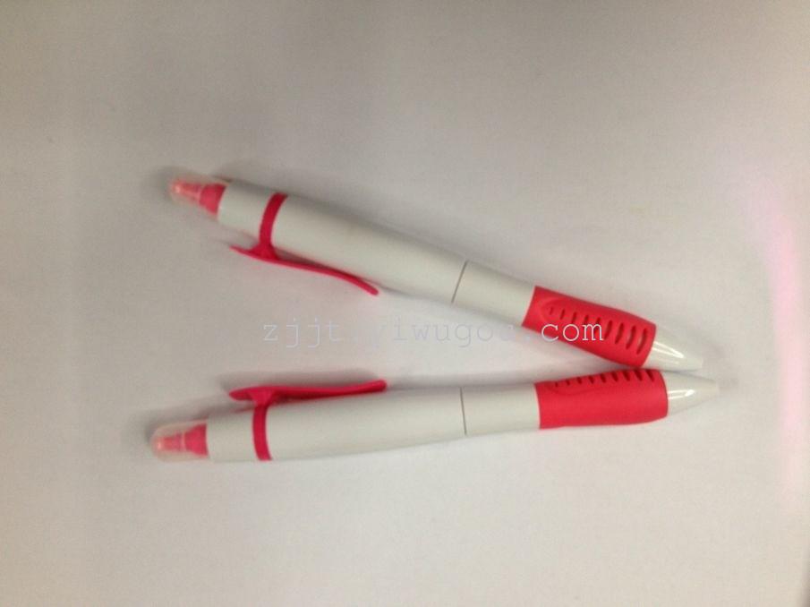 New Korean double silver white Rod pole fluorescent pen cute flower Rod highlighter