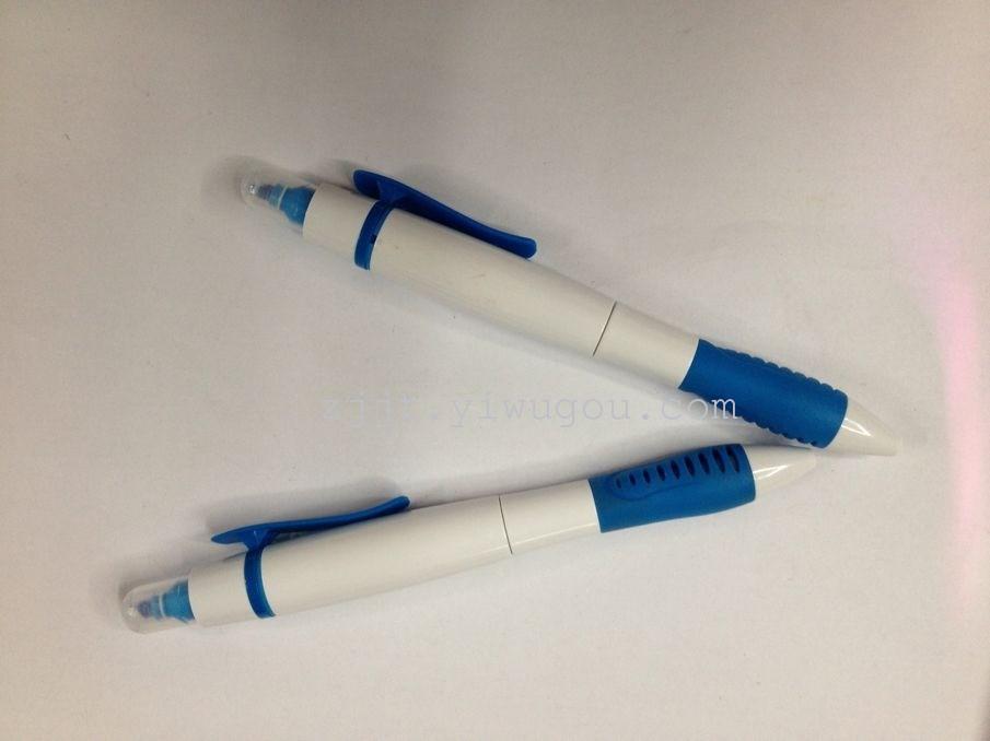 New Korean double silver white Rod pole fluorescent pen cute flower Rod highlighter