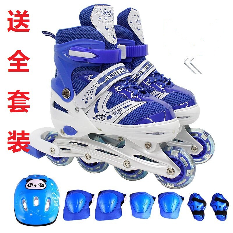 Factory Direct Sales Children the Skating Shoes Flash Skates Adult Roller Skating Roller Skates Adjustable Men and Women in Stock Wholesale