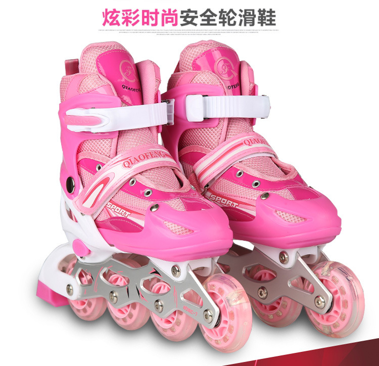 New Full Flash Children's Skates Men's and Women's Adult Roller Skates Super Slippery Straight-Row Roller Skate Factory Direct Sales Wholesale New Full Flash Children's Skates Men's and Women's Adult Roller Skates Super Slippery Straight-Row Roller Skate Factory Direct Sales Wholesale