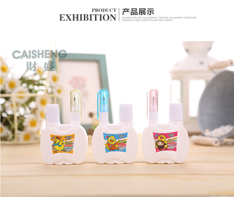Double-head brush with correction fluid brush two-purpose correction fluid wholesale Double-head brush with correction fluid brush two-purpose correction fluid wholesale