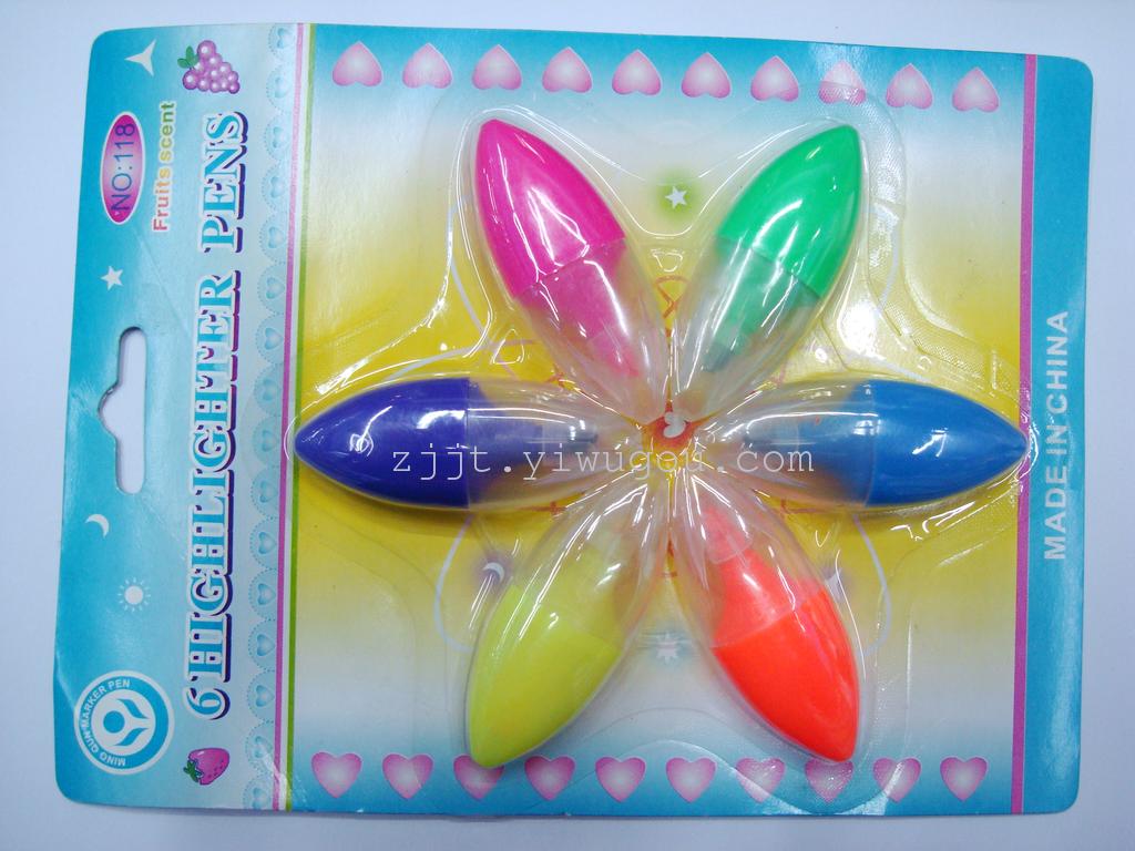 New Korean colored highlighter pen, gel pen ballpoint