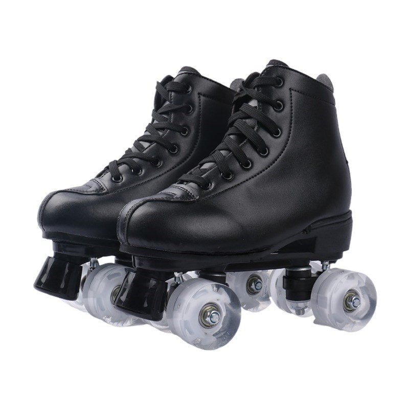 Adult Double Row the Skating Shoes Children Four Skates Adult Men and Women Roller Skates Flash Heelys Support Cheng E Sports