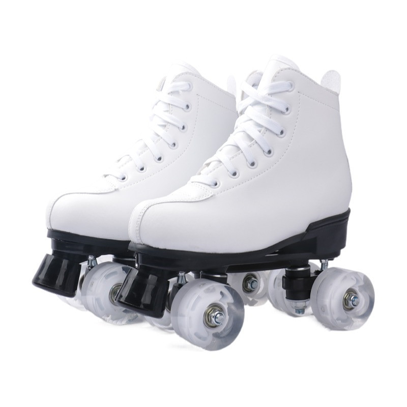 Adult Double Row the Skating Shoes Children Four Skates Adult Men and Women Roller Skates Flash Heelys Support Cheng E Sports