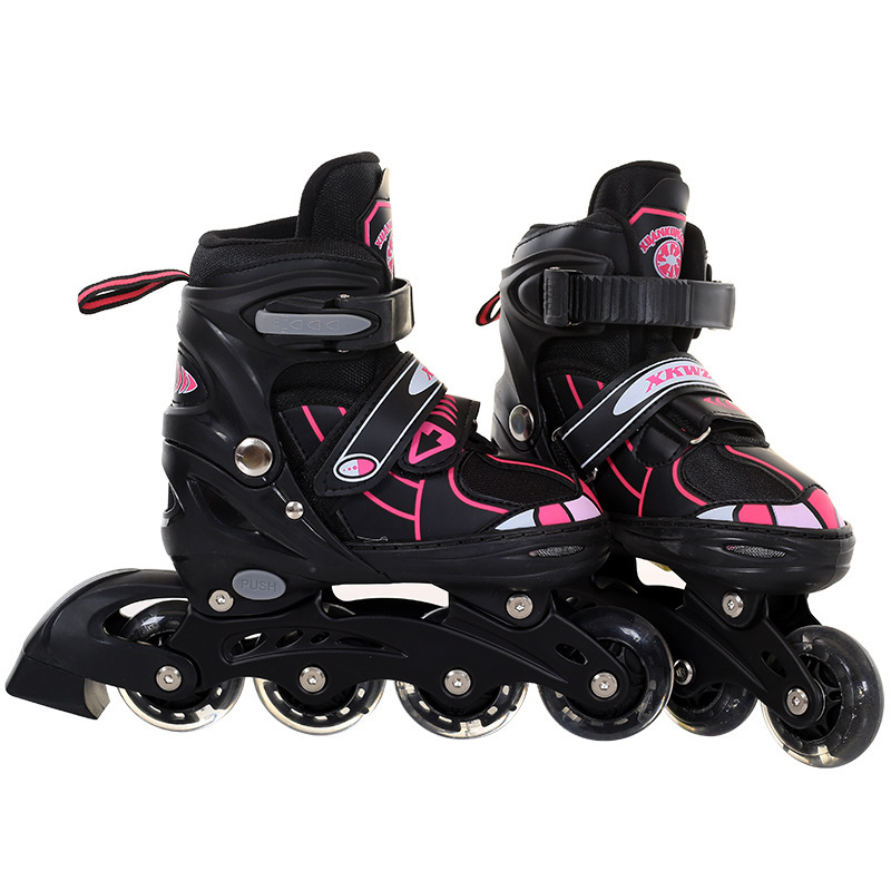 Factory Direct Sales Skates the Skating Shoes Aluminum Frame Adjustable Breathable Flashing Wheel PU Foam Wheel Inline Roller Skates