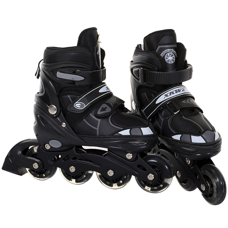 Factory Direct Sales Skates the Skating Shoes Aluminum Frame Adjustable Breathable Flashing Wheel PU Foam Wheel Inline Roller Skates