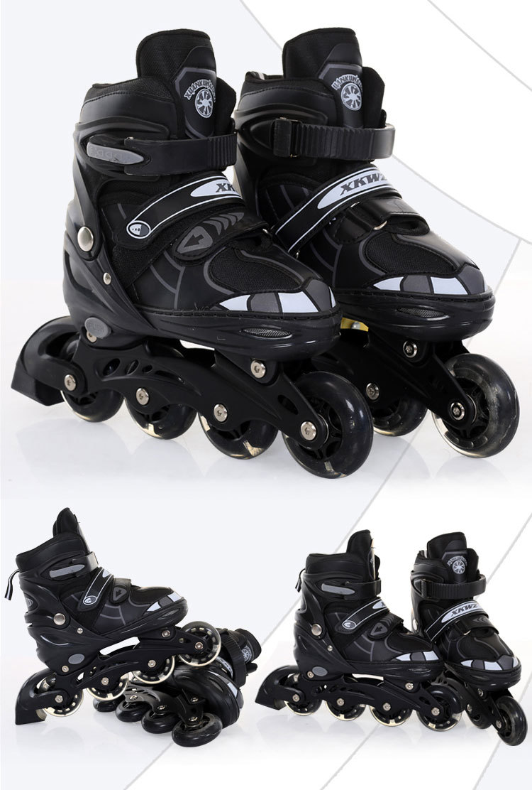Factory Direct Sales Skates the Skating Shoes Aluminum Frame Adjustable Breathable Flashing Wheel PU Foam Wheel Inline Roller Skates Factory Direct Sales Skates the Skating Shoes Aluminum Frame Adjustable Breathable Flashing Wheel PU Foam Wheel Inline Roller Skates