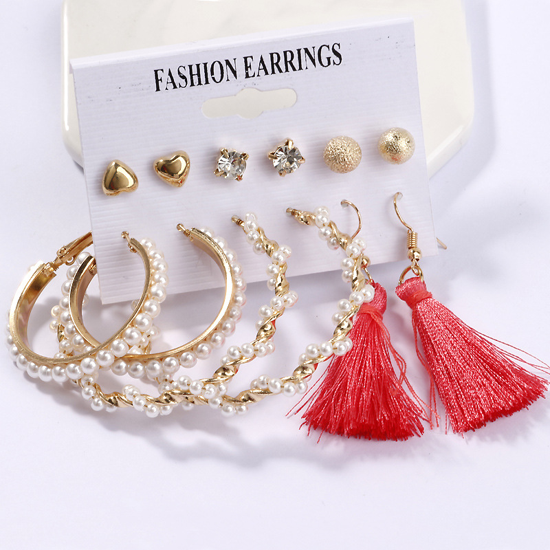 CrossBorder Accessories Popular Earrings Geometric Metal Acrylic Sheet Tassel Earings Set Ornament Whole CrossBorder Accessories Popular Earrings Geometric Metal Acrylic Sheet Tassel Earings Set Ornament Whole