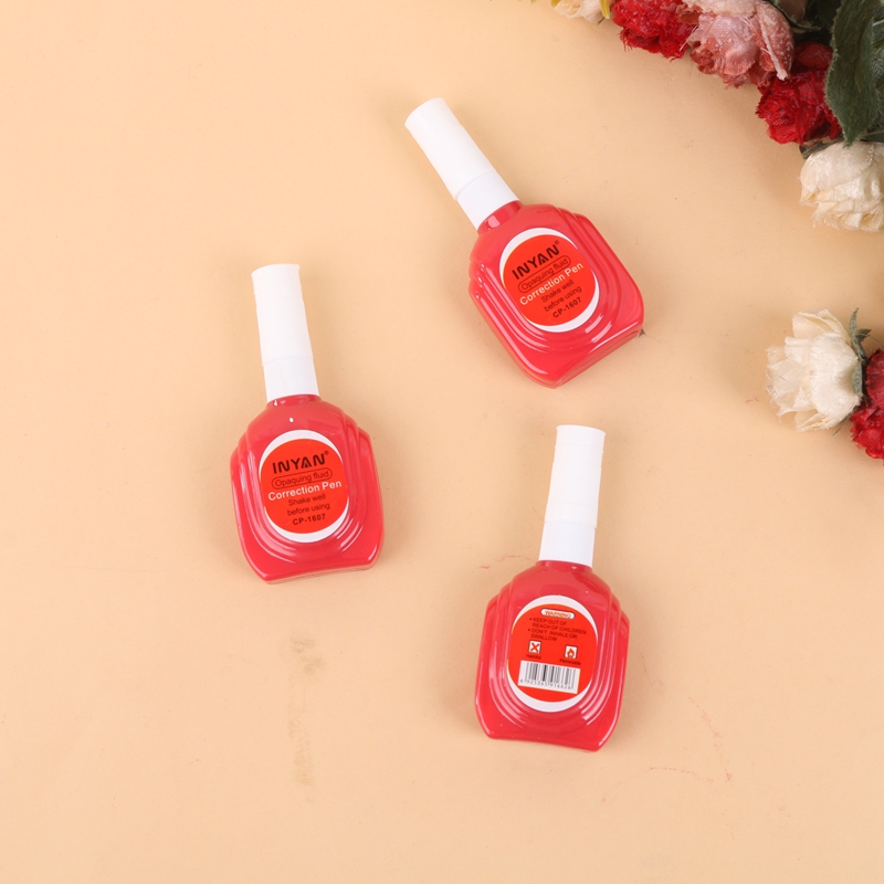 The student USES the correction fluid environmental correction fluid non-toxic quick-drying modification liquid.