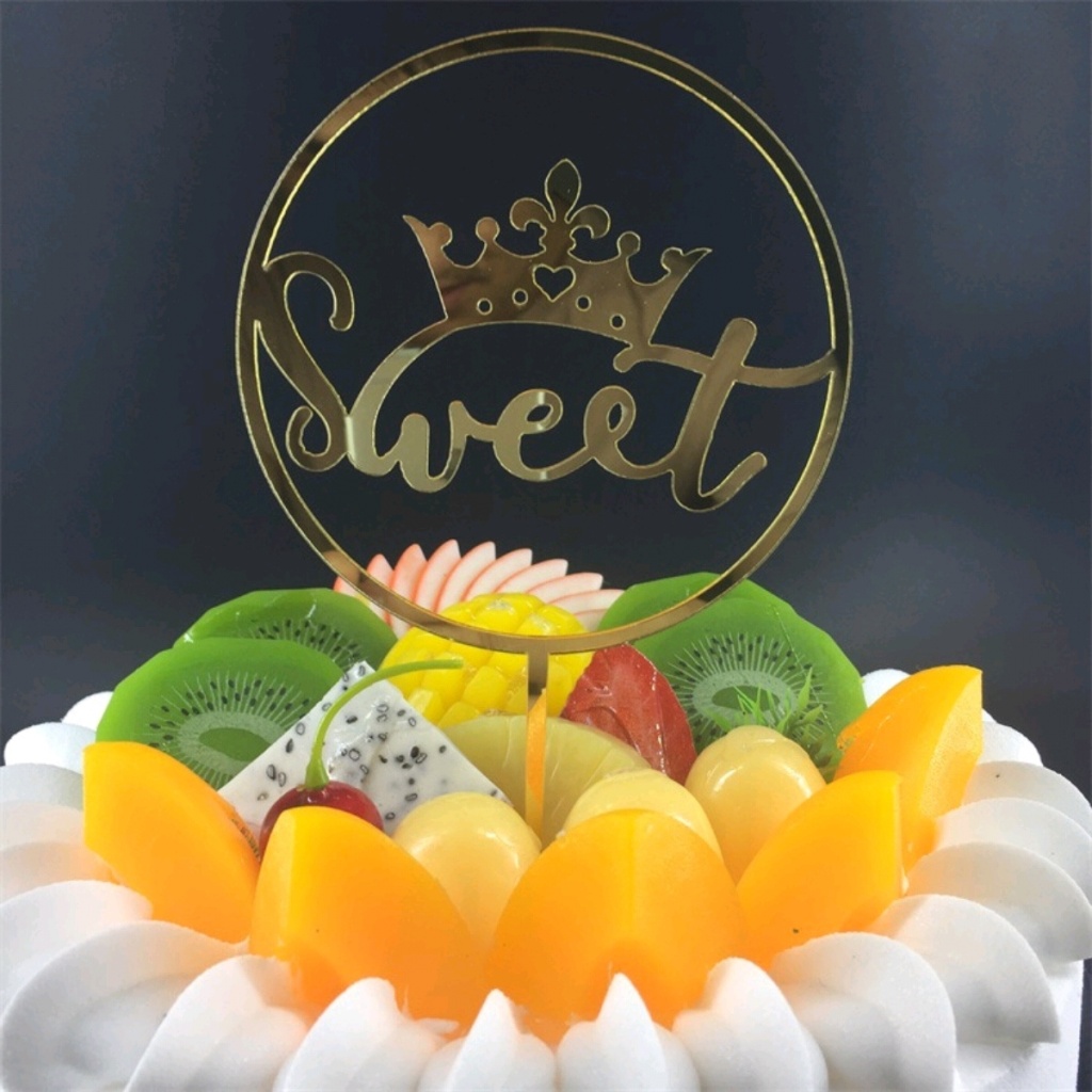 Acrylic Birthday Party Wedding Cake Inserting Card Exquisite Festival Jubilant Decoration Cake Plug-in Birthday Party