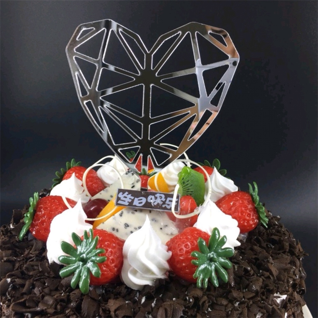 Acrylic Birthday Party Wedding Cake Inserting Card Exquisite Festival Jubilant Decoration Cake Plug-in Birthday Party