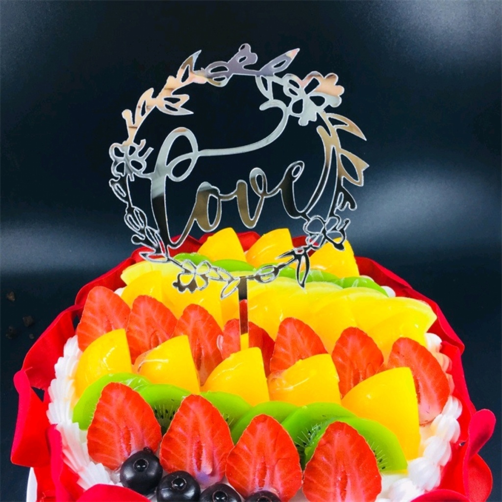Acrylic Birthday Party Wedding Cake Inserting Card Exquisite Festival Jubilant Decoration Cake Plug-in Birthday Party
