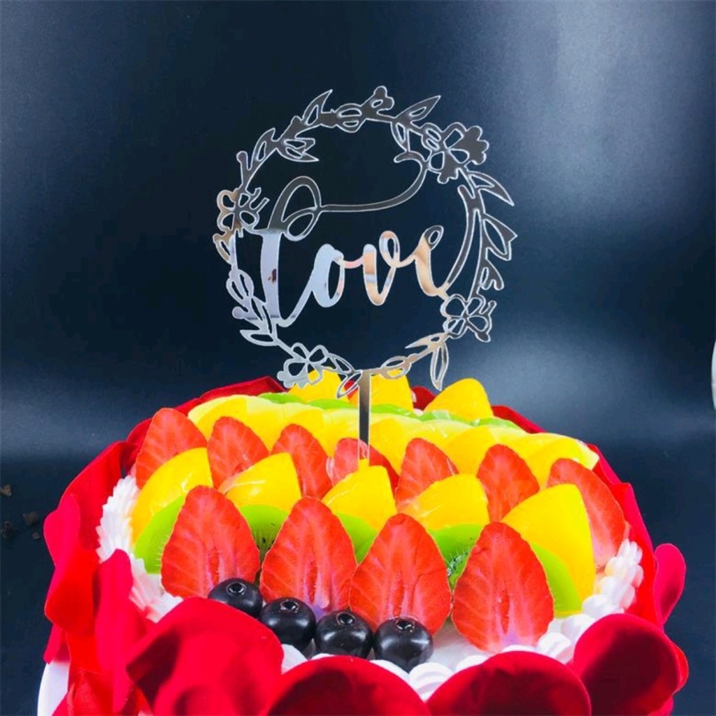 Acrylic Birthday Party Wedding Cake Inserting Card Exquisite Festival Jubilant Decoration Cake Plug-in Birthday Party