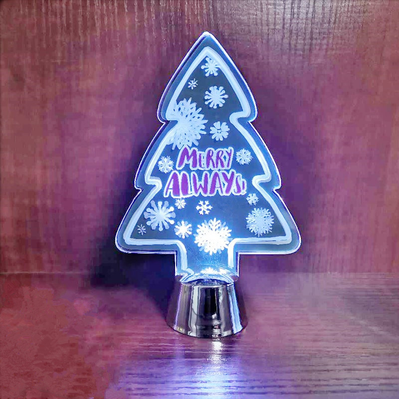 Factory Wholesale Light-Emitting Christmas Tree Christmas Decoration Supplies Creative Acrylic Christmas Home Gift Ornaments