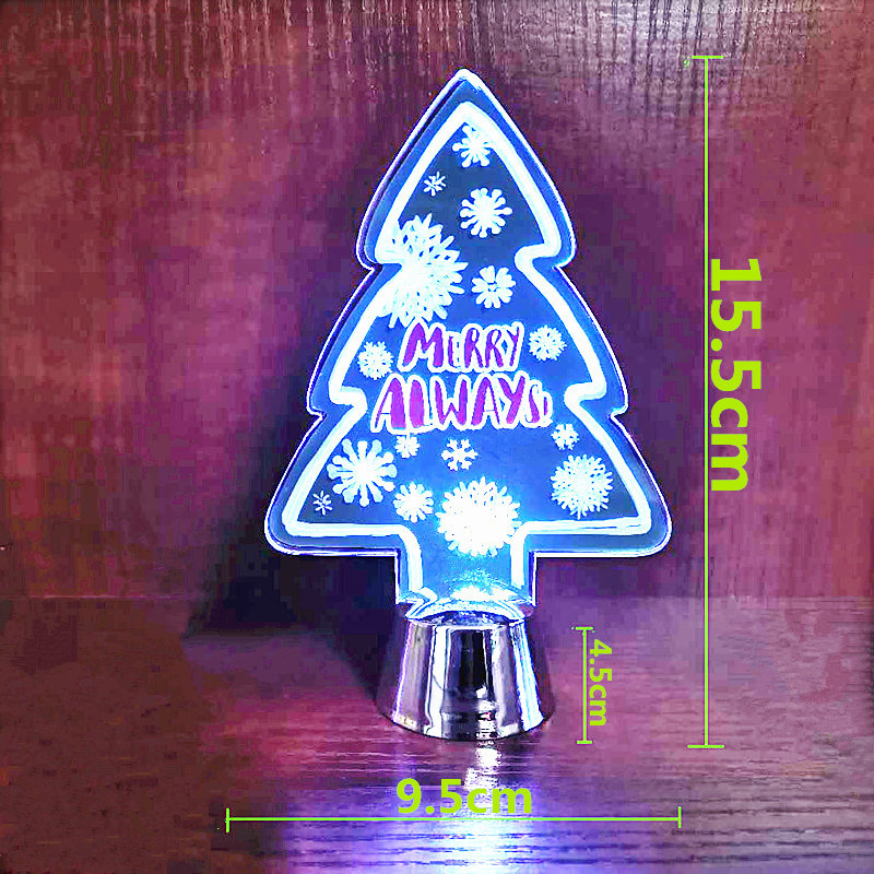 Factory Wholesale Light-Emitting Christmas Tree Christmas Decoration Supplies Creative Acrylic Christmas Home Gift Ornaments