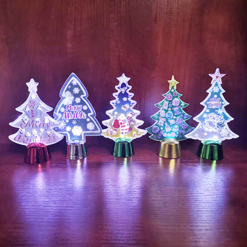 Factory Wholesale Light-Emitting Christmas Tree Christmas Decoration Supplies Creative Acrylic Christmas Home Gift Ornaments Factory Wholesale Light-Emitting Christmas Tree Christmas Decoration Supplies Creative Acrylic Christmas Home Gift Ornaments
