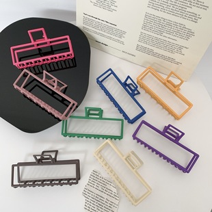 Cross-Border Simple Spring and Summer Transparent Barrettes Cute Fruit Printed Grip Large Geometric Acrylic Shark Clip Wholesale