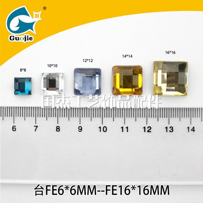 Imitation acrylic square square turtle shell shape creative sliding door accessories flat bottom drill Imitation acrylic square square turtle shell shape creative sliding door accessories flat bottom drill