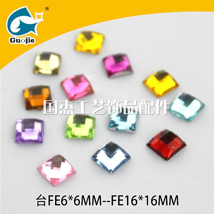 Imitation acrylic square square turtle shell shape creative sliding door accessories flat bottom drill Imitation acrylic square square turtle shell shape creative sliding door accessories flat bottom drill