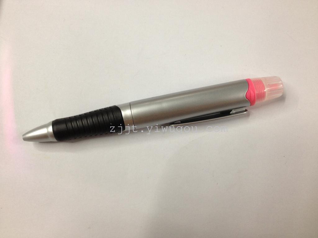 New Korean twin tip pen silver pole fluorescent pen cute flower bar highlighter