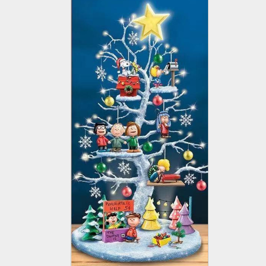 Independent Station Illuminated Halloween Tree Halloween Acrylic Cartoon Christmas Tree Desktop Tree