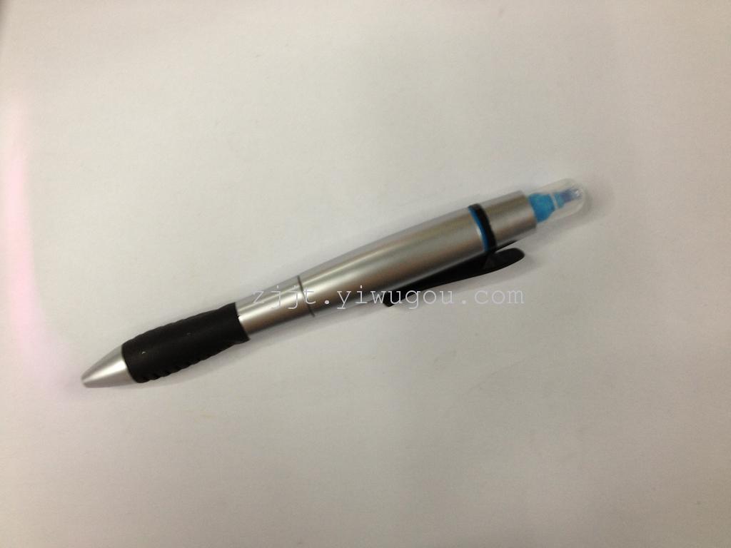 New Korean twin tip pen silver pole fluorescent pen cute flower bar highlighter