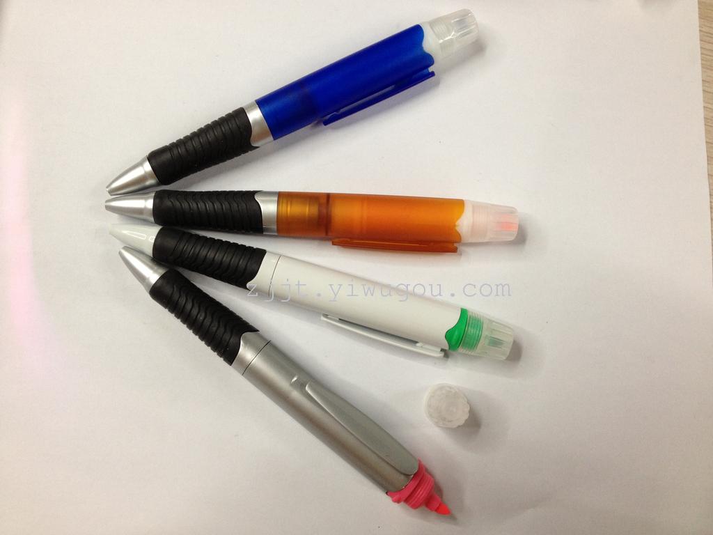 New Korean twin tip pen ballpoint pen and lovely flower bar highlighter