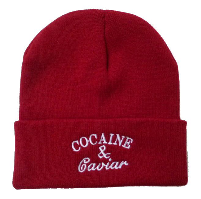 Acrylic Knitted Cap Cocaine & Caviar Knitting Woolen Cap Hip-Hop Street Dance Cap Yiwu Beanie Hat Manufacturer Acrylic Knitted Cap Cocaine & Caviar Knitting Woolen Cap Hip-Hop Street Dance Cap Yiwu Beanie Hat Manufacturer