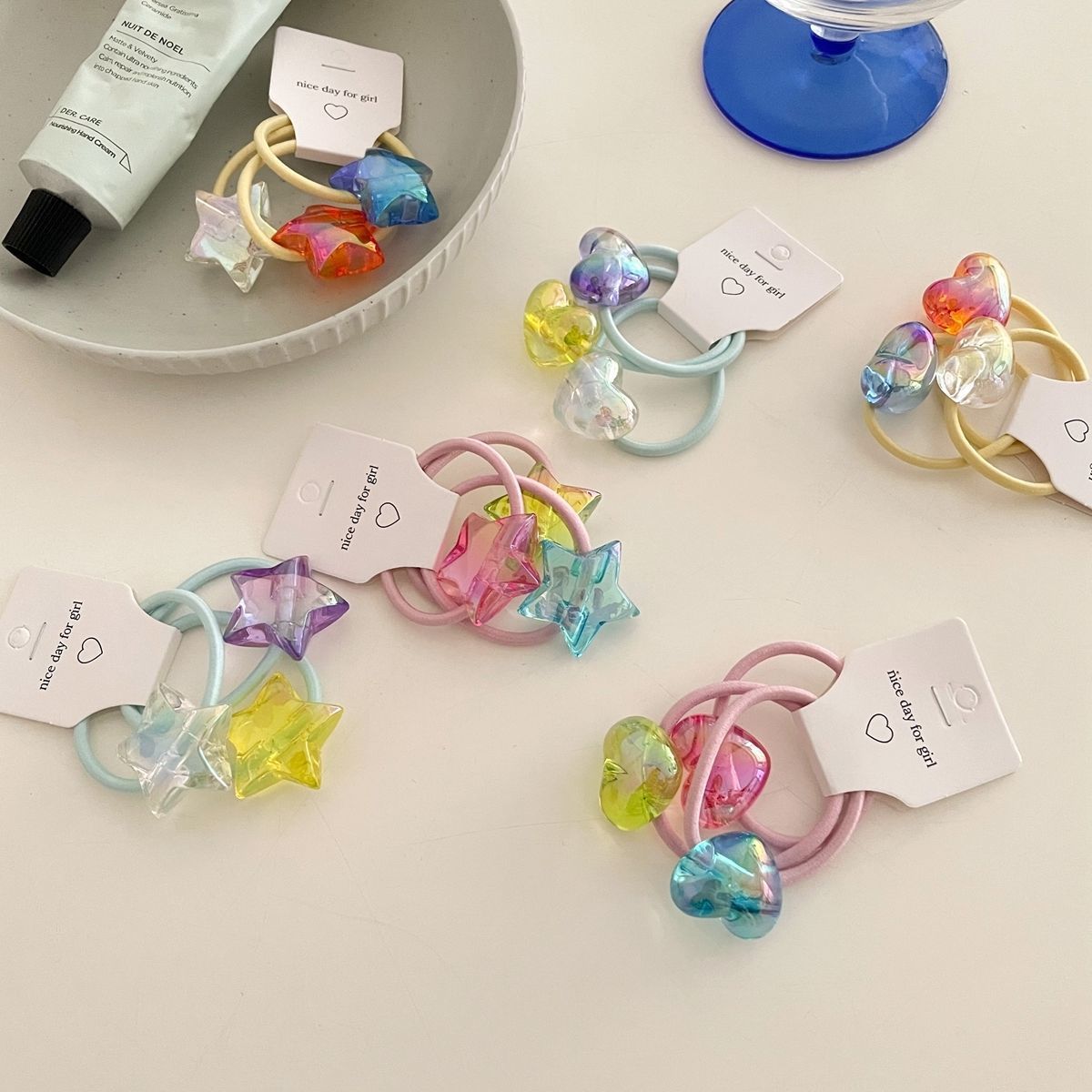 New Korean Style Cute Hair String Love Hair Accessories Internet Celebrity Ins Rubber Band Hair Ring Laser Acrylic Headdress Flower Headwear New Korean Style Cute Hair String Love Hair Accessories Internet Celebrity Ins Rubber Band Hair Ring Laser Acrylic Headdress Flower Headwear