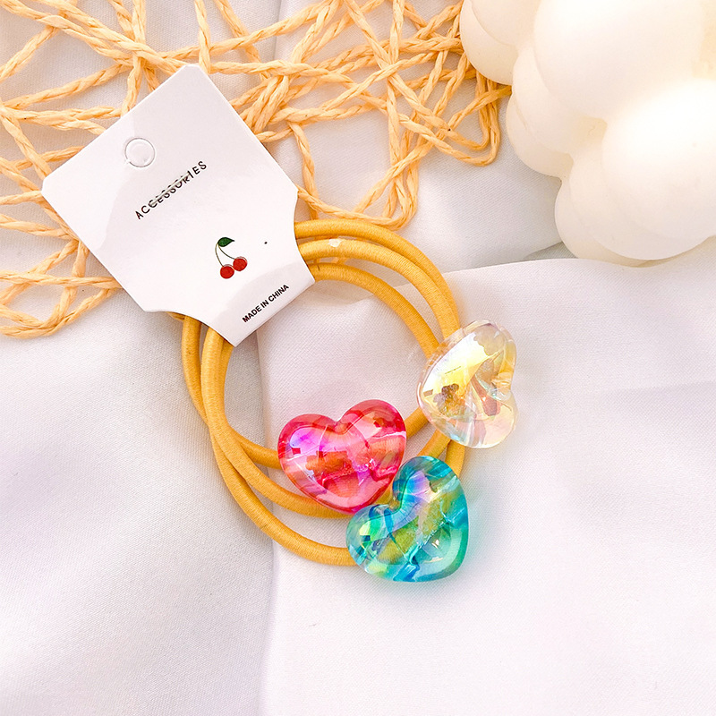 New Korean Style Cute Hair String Love Hair Accessories Internet Celebrity Ins Rubber Band Hair Ring Laser Acrylic Headdress Flower Headwear New Korean Style Cute Hair String Love Hair Accessories Internet Celebrity Ins Rubber Band Hair Ring Laser Acrylic Headdress Flower Headwear