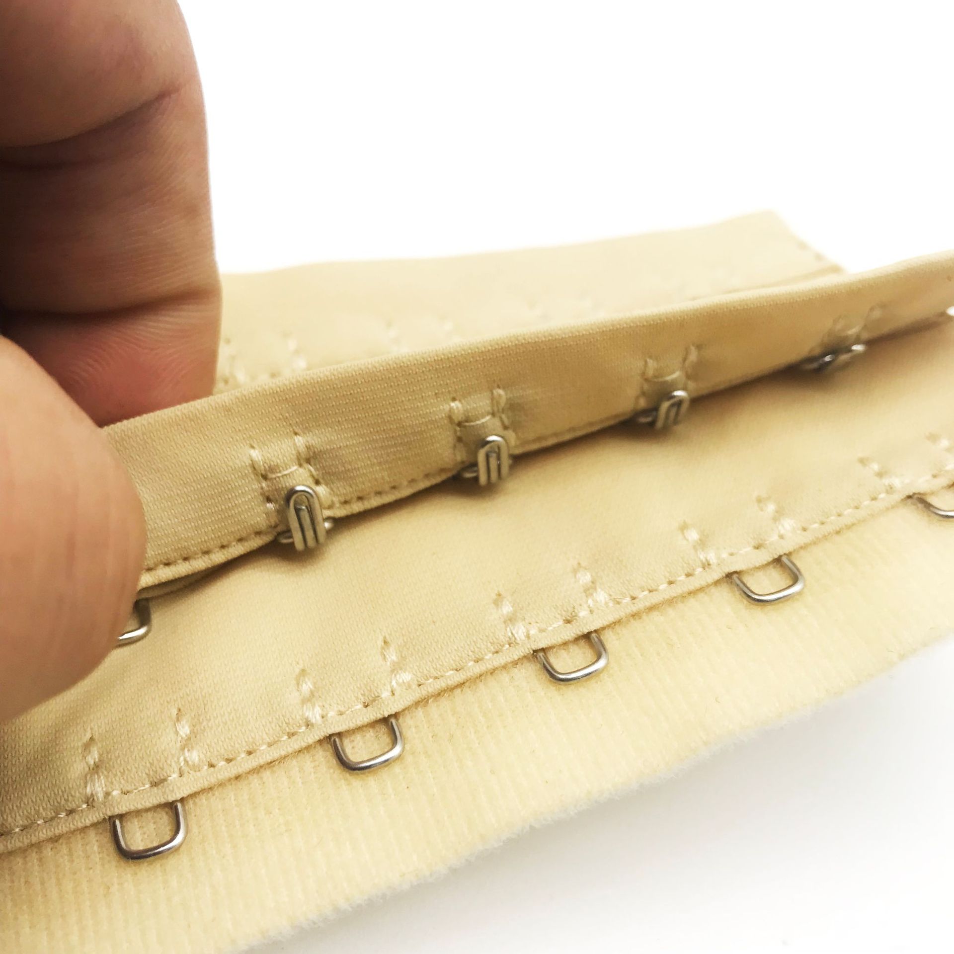 Factory Direct Nylon Corset Long Row Stainless Steel Square Buckle Waist Seal Double Needle Three Breasted Acrylic Polyester Custom