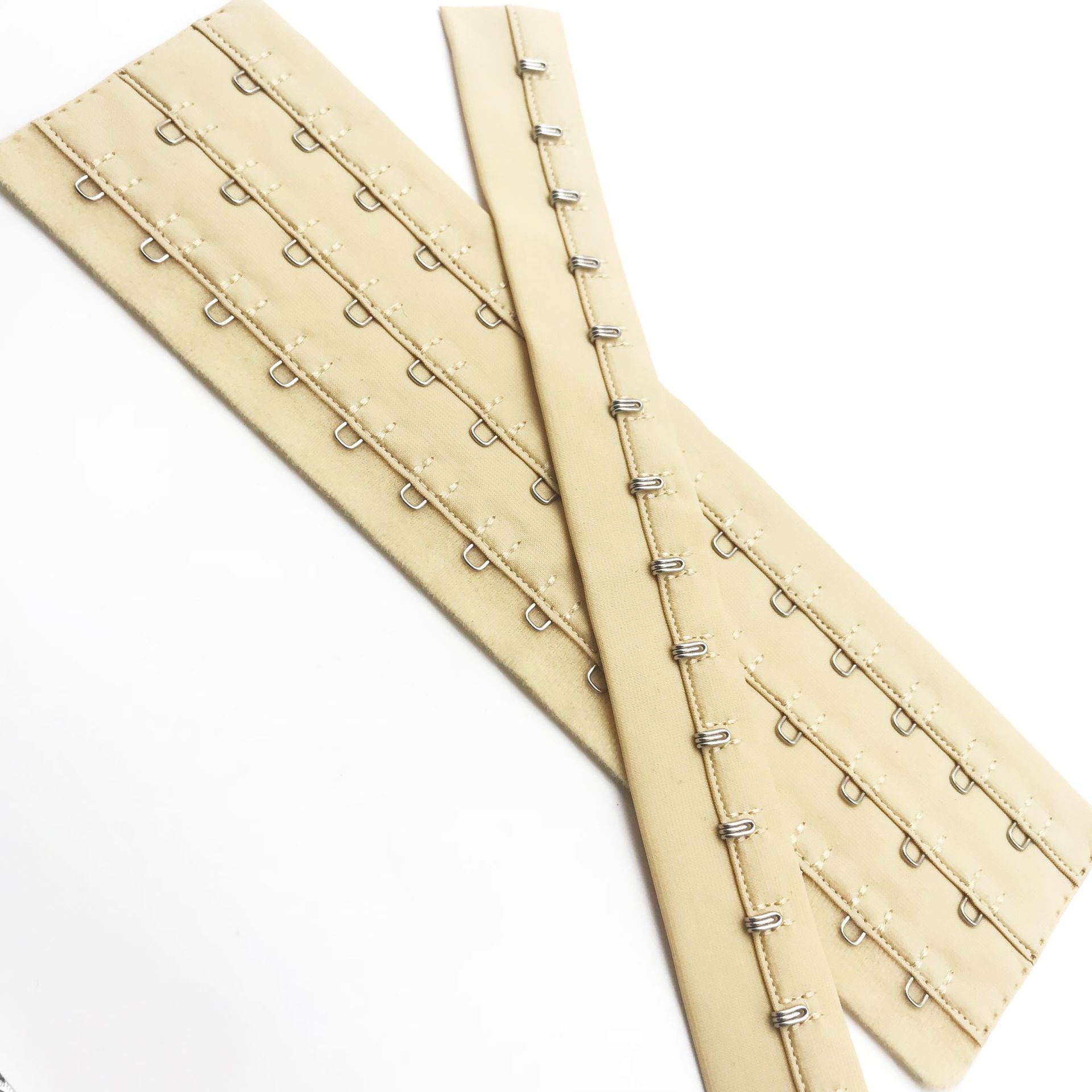 Factory Direct Nylon Corset Long Row Stainless Steel Square Buckle Waist Seal Double Needle Three Breasted Acrylic Polyester Custom