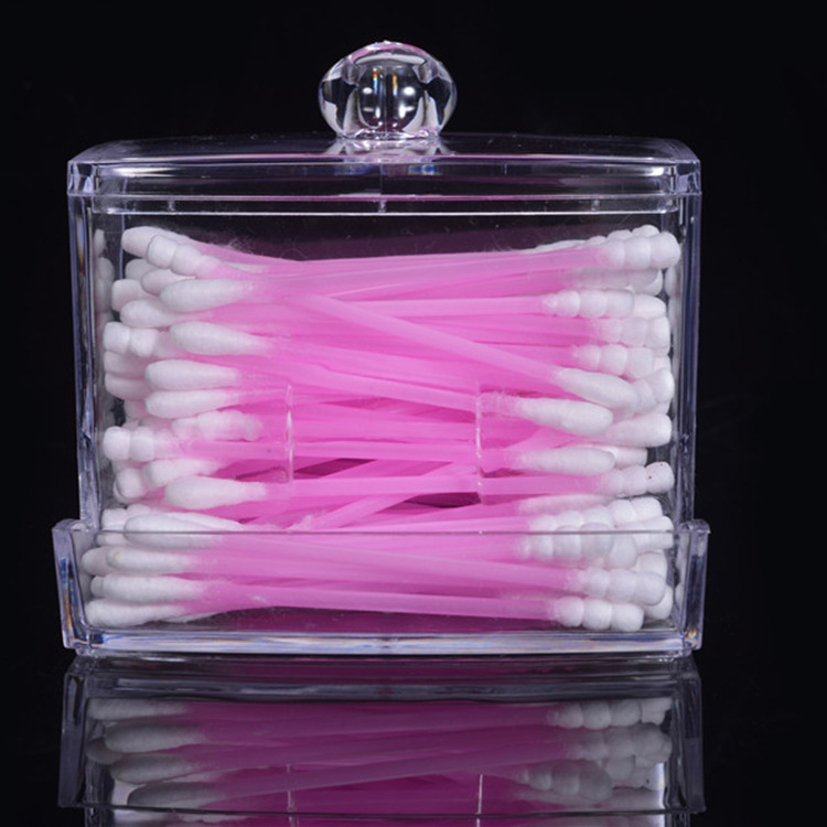 Transparent Cotton Box Leaky Cotton Swab Storage Box Bathroom Jar Acrylic Jewelry Storage Box Plastic Cosmetic Container Transparent Cotton Box Leaky Cotton Swab Storage Box Bathroom Jar Acrylic Jewelry Storage Box Plastic Cosmetic Container