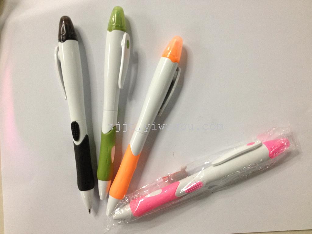 New Korean twin tip pen ballpoint pen and lovely flower bar highlighter