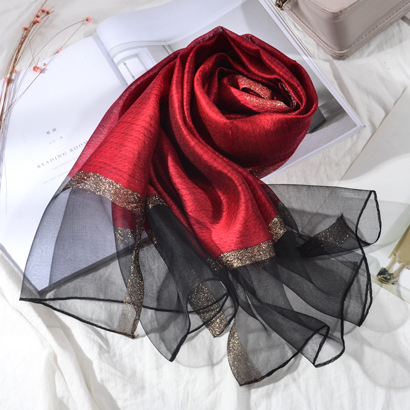 New Korean Style Pure Color Silk Acrylic Scarf Women's Long Scarf Gold Sequined Scarf Summer Sunscreen Shawl New Korean Style Pure Color Silk Acrylic Scarf Women's Long Scarf Gold Sequined Scarf Summer Sunscreen Shawl