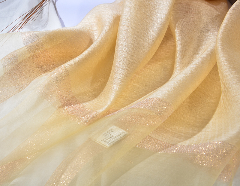 New Korean Style Pure Color Silk Acrylic Scarf Women's Long Scarf Gold Sequined Scarf Summer Sunscreen Shawl New Korean Style Pure Color Silk Acrylic Scarf Women's Long Scarf Gold Sequined Scarf Summer Sunscreen Shawl