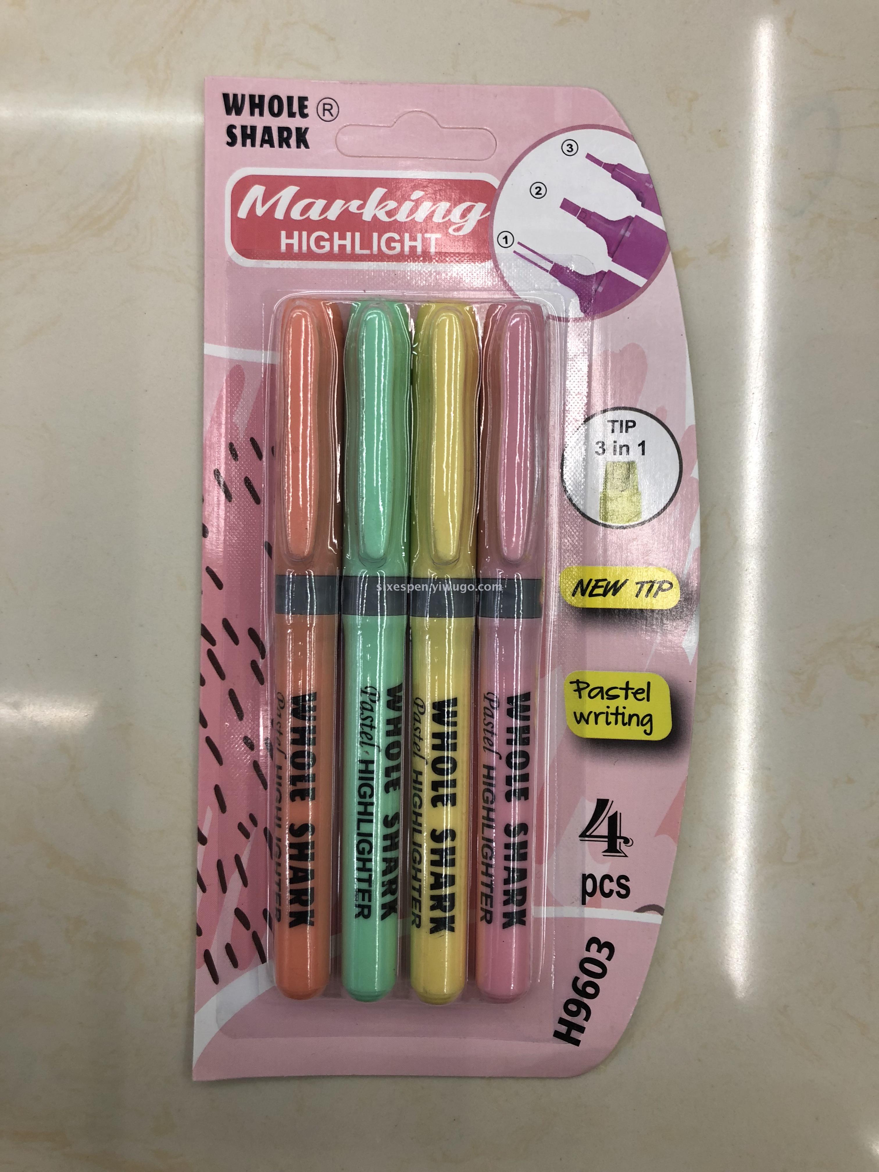 Macaron color highlighter set for supermarket