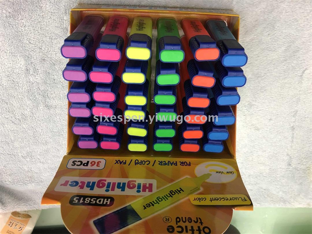Macaron color highlighter set for supermarket