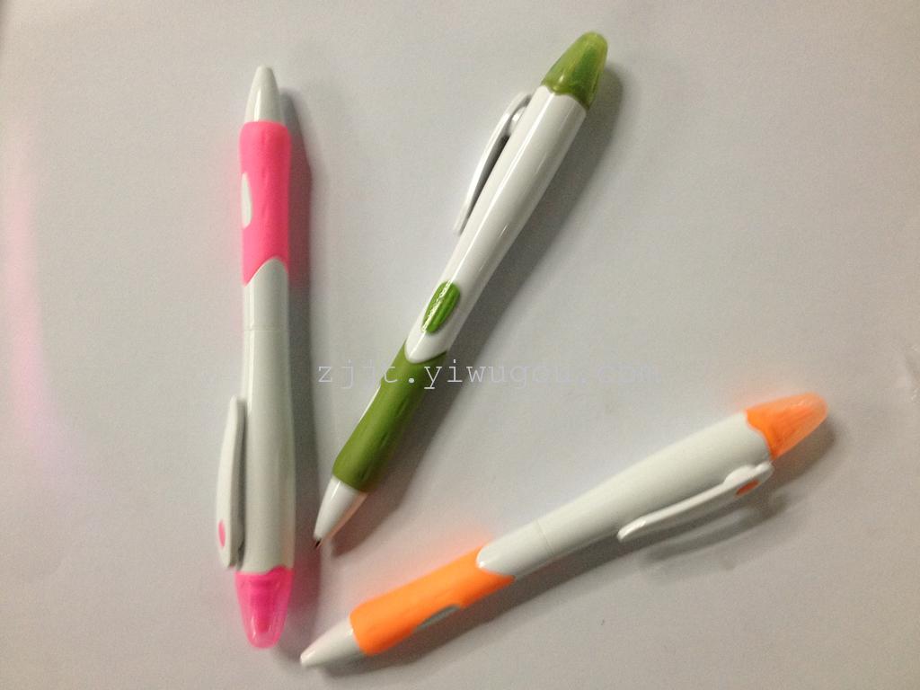 New Korean twin tip pen ballpoint pen and lovely flower bar highlighter